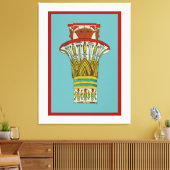 Ägyptisches Ornamnet #3 in Emporio Moffa Leinwanddruck (Insitu (Wohnzimmer))