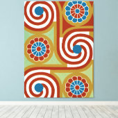 Ägyptisches Ornamnet #4 in Emporio Moffa Leinwanddruck (Insitu (Holzboden))