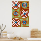 Ägyptisches Ornamnet #4 in Emporio Moffa Poster (Küche)