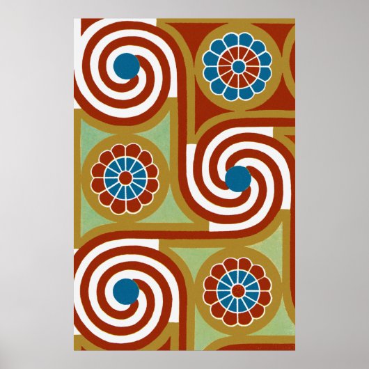 Ägyptisches Ornamnet #4 in Emporio Moffa Poster (Vorne)