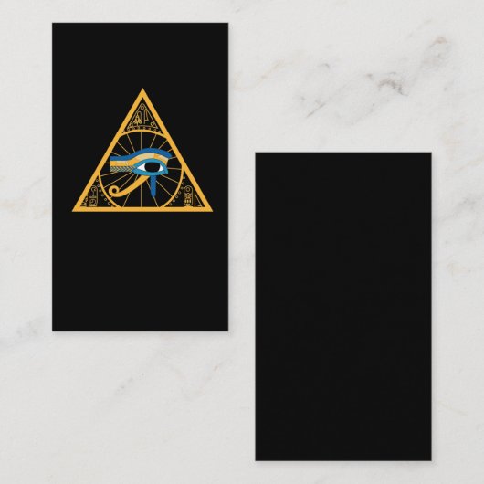 Ägyptisches Pharao-Altes Horus-Augensymbol Visitenkarte (Vorne/Hinten)