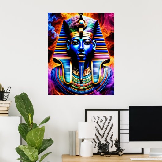 Ägyptisches Pharao-Poster Poster (Heimbüro)