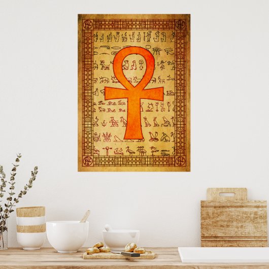 Ägyptisches Poster - Ankh Cross (Küche)