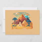 Ägyptisches Pyramiden-Party Foto Ägypten Einladung (Rückseite)