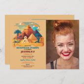 Ägyptisches Pyramiden-Party Foto Ägypten Einladung (Vorne/Hinten)
