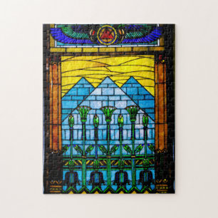 Ägyptisches Pyramiden-Puzzle aus Glas Puzzle