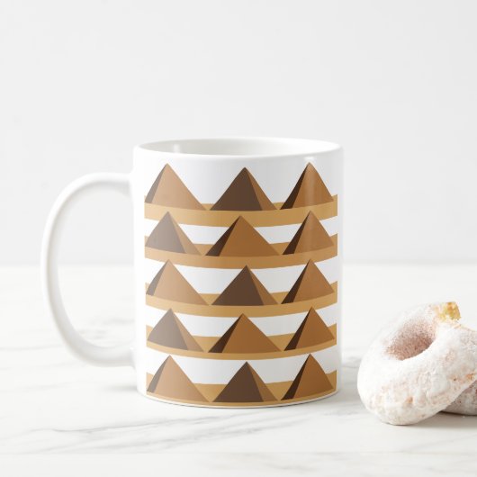 Ägyptisches Pyramidenmuster Kaffeetasse (Mit Donut)