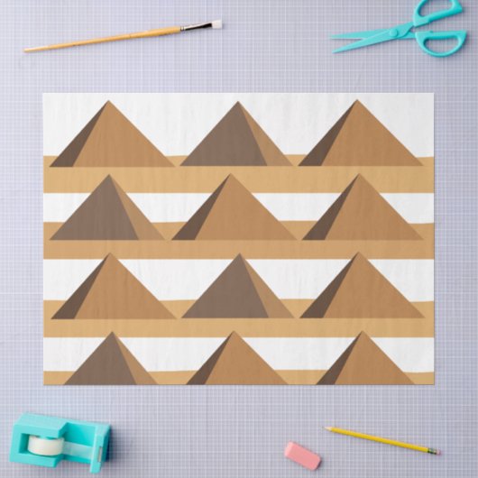 Ägyptisches Pyramidenmuster Seidenpapier (Basteln)
