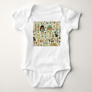 Ägyptisches Reisethema, nahtloses Design. Baby Strampler