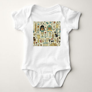 Ägyptisches Reisethema, nahtloses Design. Baby Strampler