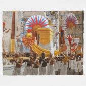 ÄGYPTISCHES RITUAL FLEECEDECKE (Vorderseite (Horizontal))