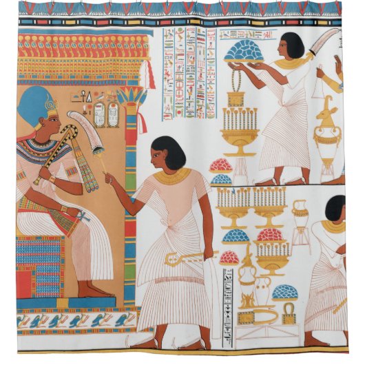 Ägyptisches Royal-Design Duschvorhang (Vorderseite)