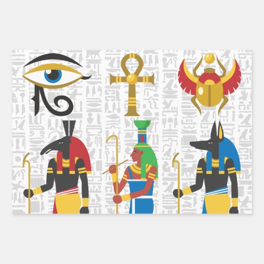 Ägyptisches Royal-Design Geschenkpapier Set (Vorderseite 3)