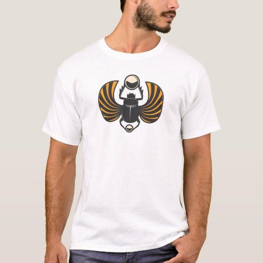 Ägyptisches Scarab-Kurzarm-Shirt T-Shirt (Vorderseite)