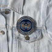 Ägyptisches Scarabäus-Käfer-Gold und blauer Marmor Button (Beispiel)