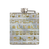 Ägyptisches Scarabäus-Käfer-Gold und Rubin-Stein Flachmann (Rückseite)