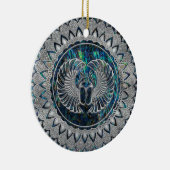 Ägyptisches Scarabäus-Käfer-Silber und Ohrschnecke Keramik Ornament (Rechts)