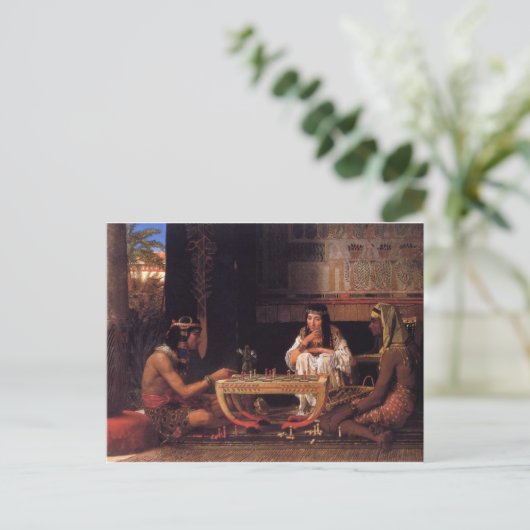Ägyptisches Schach Postkarte (Stehend Vorderseite)