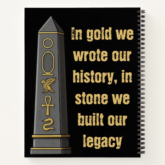 Ägyptisches ScrollNotebook Notizblock (Rückseite)