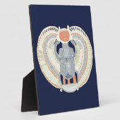 Ägyptisches Skarabäus-Design auf dunkelblauem Hint Fotoplatte (Seite)