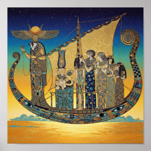 Ägyptisches Solarschiff Poster