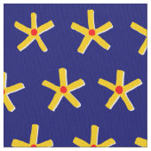 Ägyptisches Star-Muster V2 - Deep Navy Blue Stoff (Nahaufnahme)