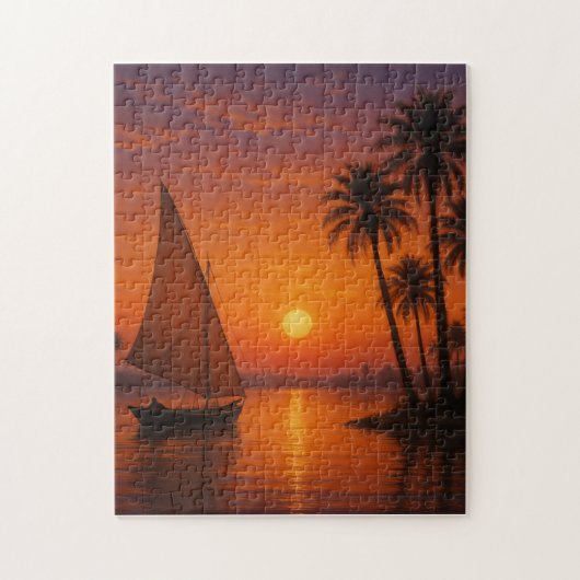 Ägyptisches Sunset Puzzle - Nile River View (Vertikal)