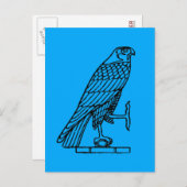 Ägyptisches Symbol: Falcon Postkarte (Vorne/Hinten)