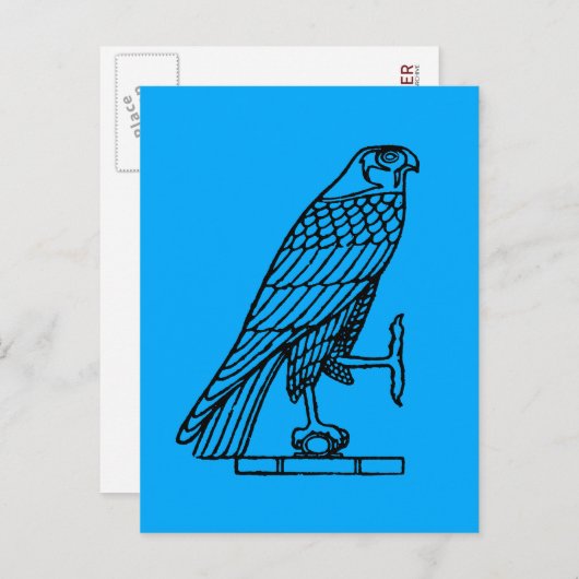 Ägyptisches Symbol: Falcon Postkarte (Vorne/Hinten)