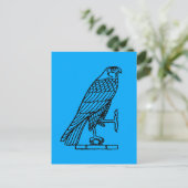 Ägyptisches Symbol: Falcon Postkarte (Stehend Vorderseite)