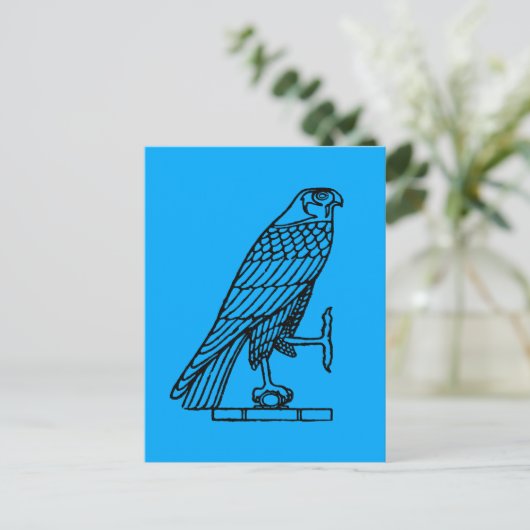 Ägyptisches Symbol: Falcon Postkarte (Stehend Vorderseite)