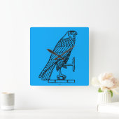 Ägyptisches Symbol: Falcon Quadratische Wanduhr (Zuhause)