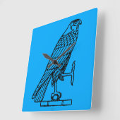 Ägyptisches Symbol: Falcon Quadratische Wanduhr (Winkel)