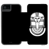 Ägyptisches Symbol: Hathor Incipio iPhone Geldbeutel-Hülle (Folio Geöffnet)