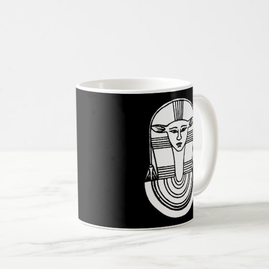 Ägyptisches Symbol: Hathor Kaffeetasse (VorderseiteRechts)