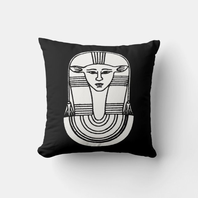 Ägyptisches Symbol: Hathor Kissen (Vorderseite)