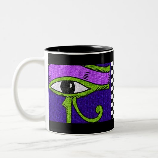 ÄGYPTISCHES SYMBOL - KAFFEE-TASSE ZWEIFARBIGE TASSE (Links)