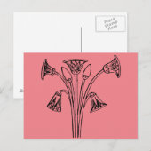 Ägyptisches Symbol: Lotus Postkarte (Vorne/Hinten)