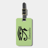 Ägyptisches Symbol: Wedjat Gepäckanhänger (Vorderseite vertikal)