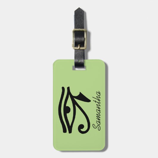 Ägyptisches Symbol: Wedjat Gepäckanhänger (Vorderseite vertikal)