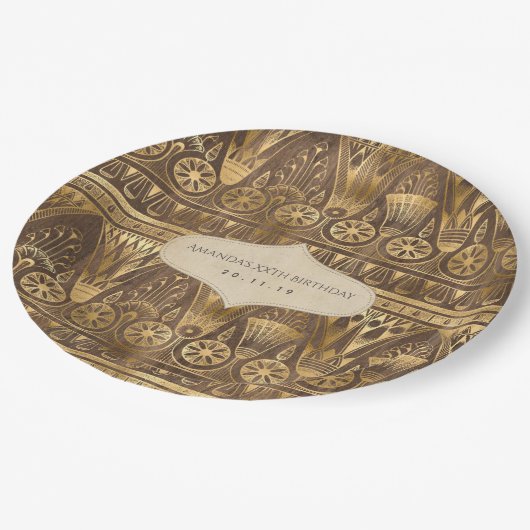 Ägyptisches Themed Party Pappteller (Schrägansicht)