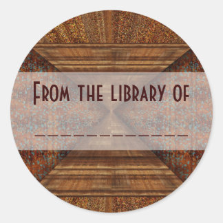 Ägyptisches Topaz Goldene Pyramide Abstrakte Kunst Runder Aufkleber