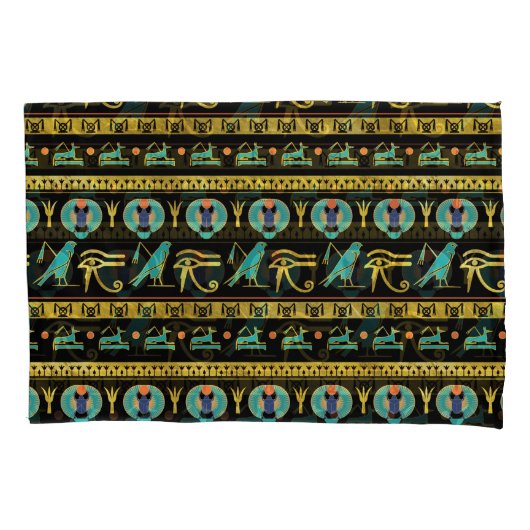 Ägyptisches Verzierungs-Symbol-Muster Kissenbezug (Vorderseite)