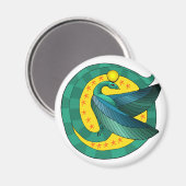Ägyptisches Winged Serpent Magnet (Vorderseite/Rückseite)