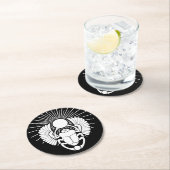 Ägyptisches Winged-Skarabäus-Symbol Runder Pappuntersetzer (Vor Ort)