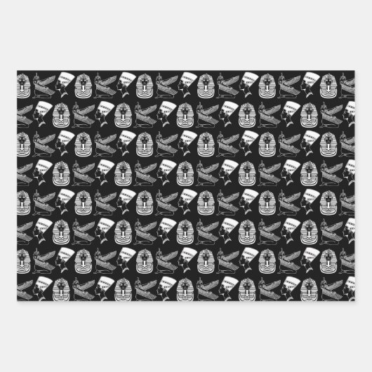 Ägyptologische Symbole DIY Farben Geschenkpapier Set (Vorderseite 2)