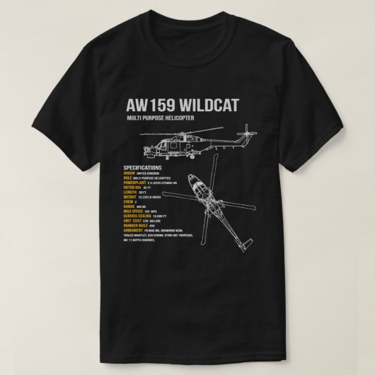 Ah1 Wildcat Helicopter T-Shirt (Design vorne)