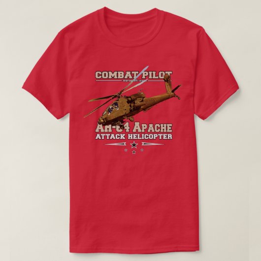 AH64 Apache-Angriffshubschrauber 1 T-Shirt (Design vorne)