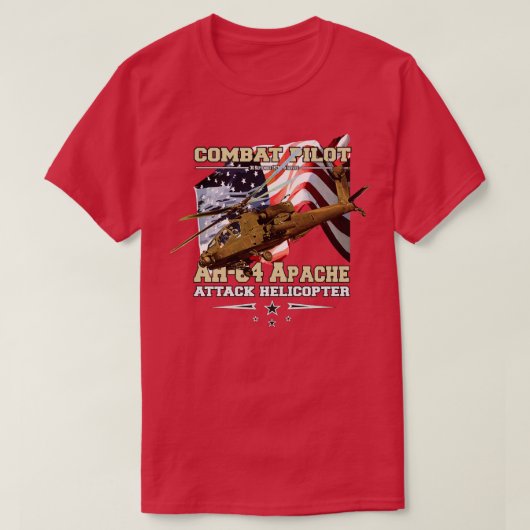 AH64 Apache-Angriffshubschrauber T-Shirt (Design vorne)