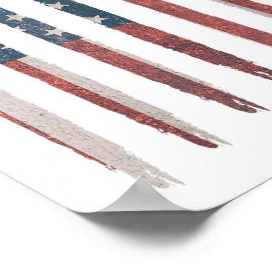 AH64 Apache Helicopter American Flag Apache Squadr Poster (Ecke)